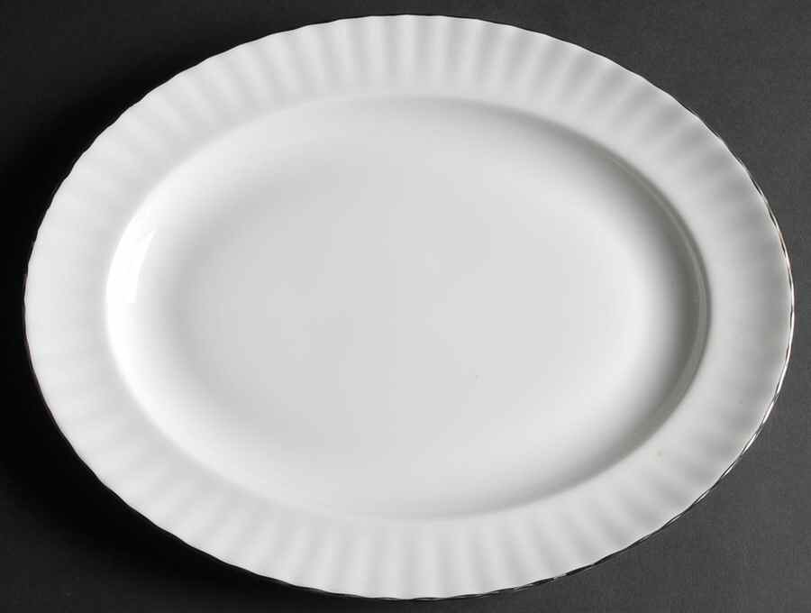 Chantilly Platinum 13" Oval Serving Platter by Royal Albert-1