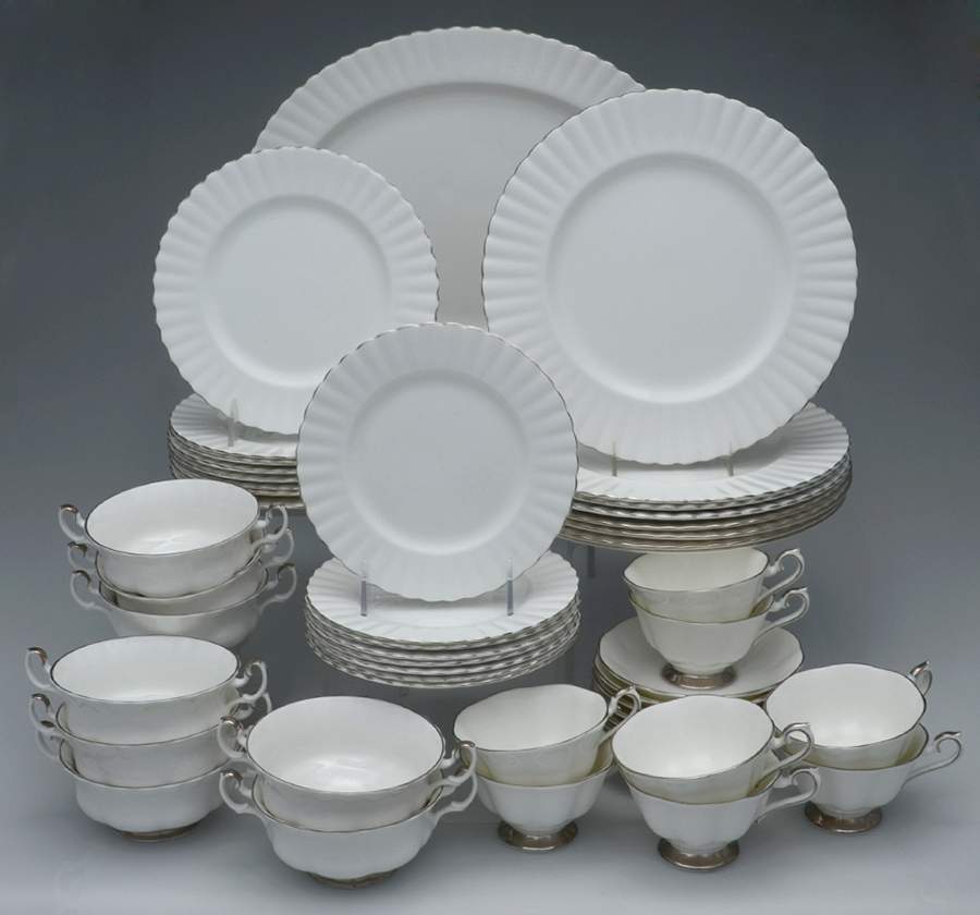 Chantilly Platinum (41 Pc) Place & Serving Set by Royal Albert-1