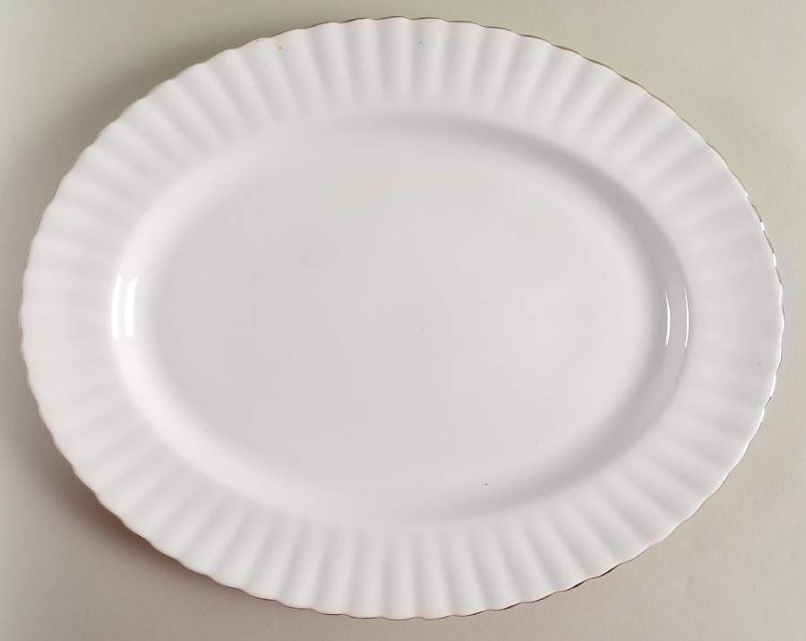 Chantilly Platinum 12" Oval Serving Platter by Royal Albert-1