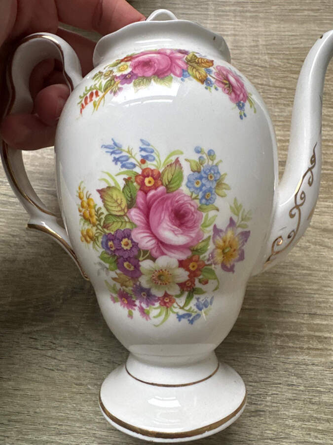 Chatsworth Pink Coffee Pot & Lid by Royal Albert-1