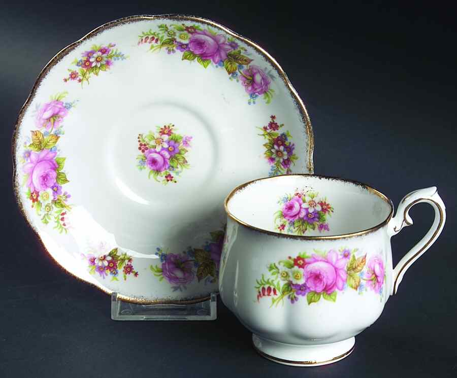 Chatsworth Pink Footed Cup & Saucer Set by Royal Albert-1