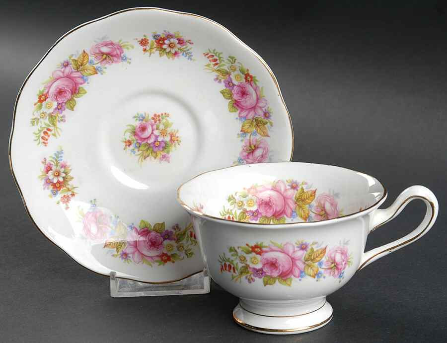 Chatsworth Pink Footed Cup & Saucer Set by Royal Albert-1