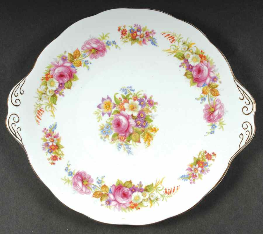 Chatsworth Pink Handled Cake Plate by Royal Albert-1