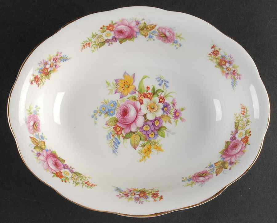 Chatsworth Pink 9" Oval Vegetable Bowl by Royal Albert-1