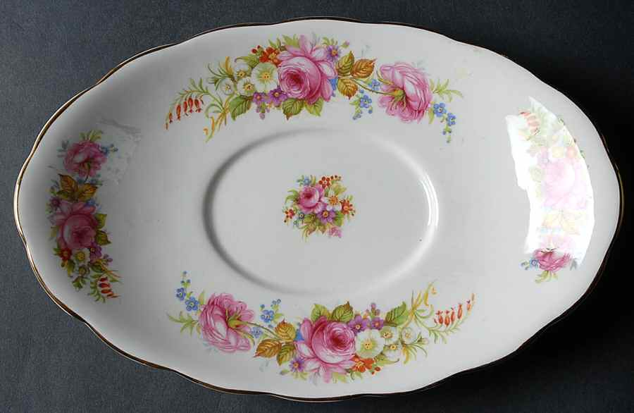Chatsworth Pink Underplate for Gravy Boat by Royal Albert-1