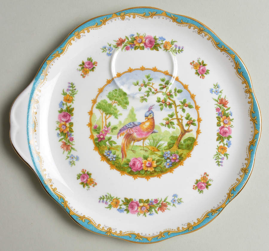 Chelsea Bird Blue Snack Plate by Royal Albert-1