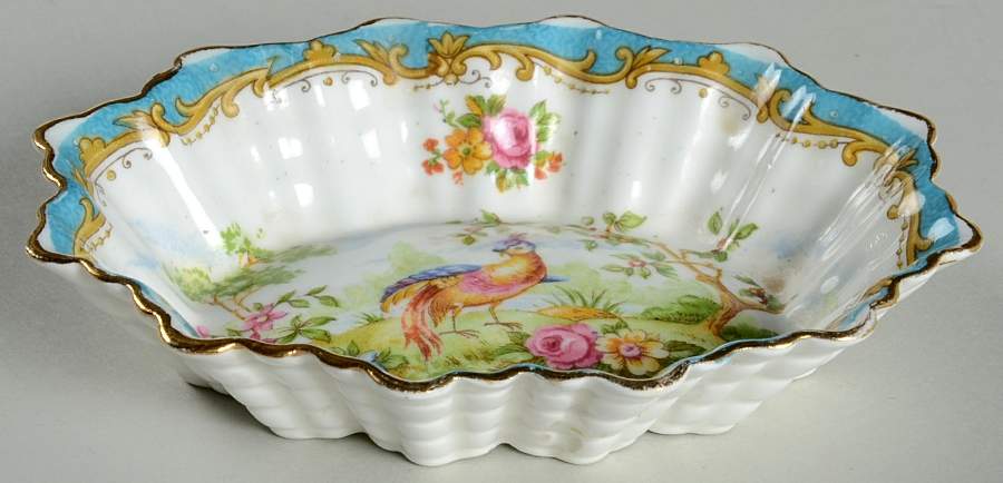 Chelsea Bird Blue Sweet Meat Dish 4" by Royal Albert-1