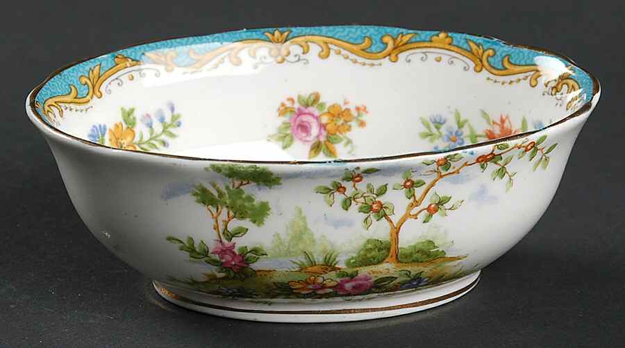 Chelsea Bird Blue Mini Open Sugar Bowl by Royal Albert-1