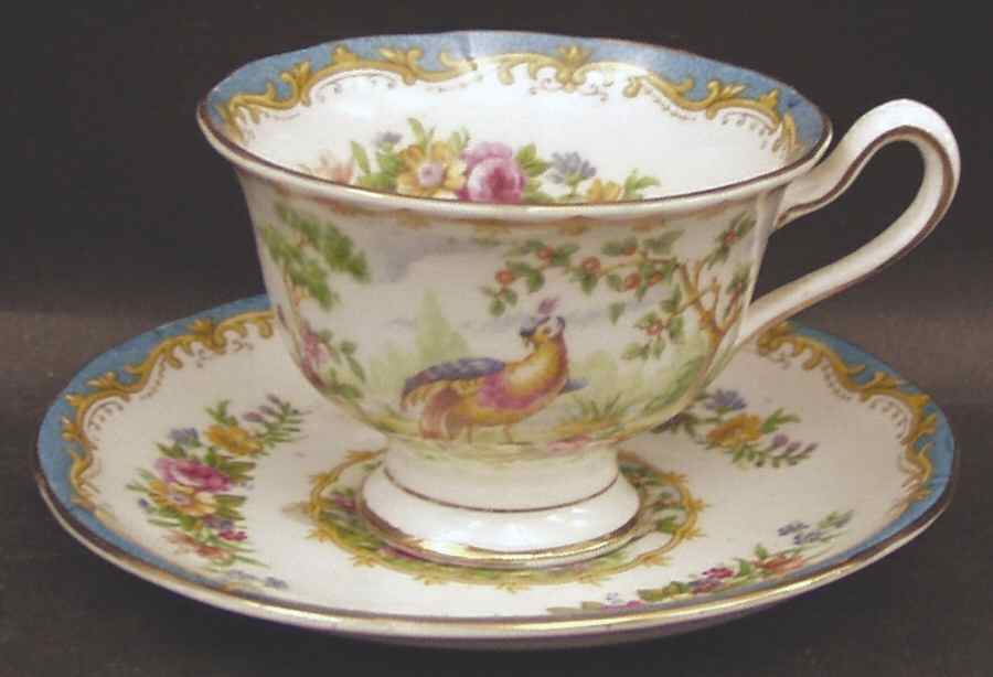 Chelsea Bird Blue Footed Demitasse Cup & Saucer Set by Royal Albert-1