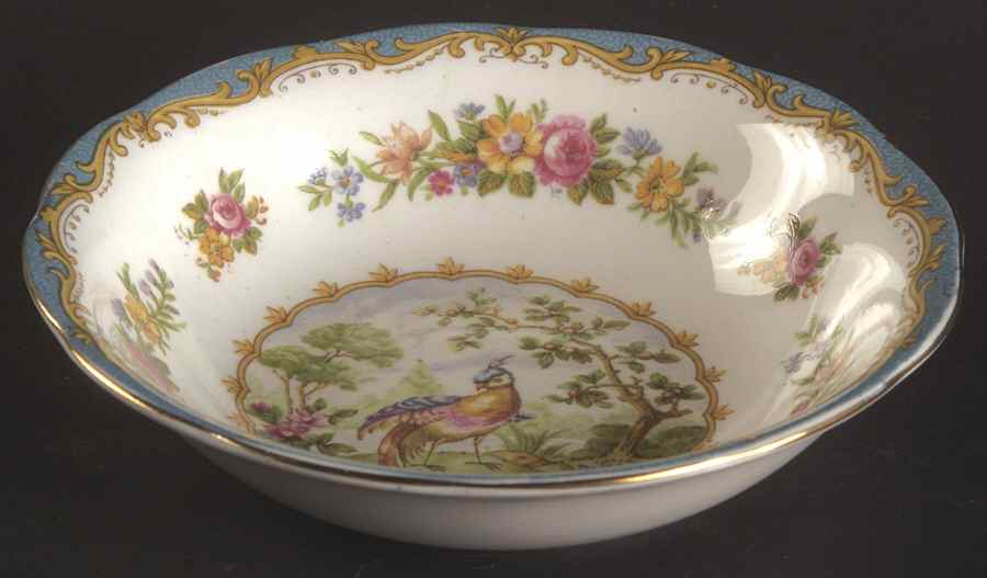 Chelsea Bird Blue Fruit/Dessert (Sauce) Bowl by Royal Albert-1