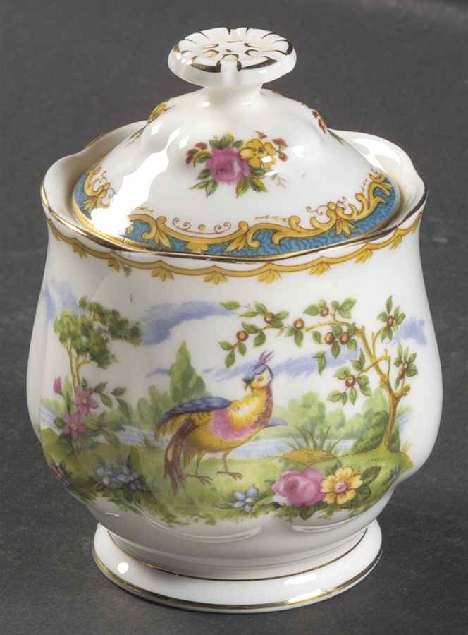 Chelsea Bird Blue Marmalade & Lid by Royal Albert-1