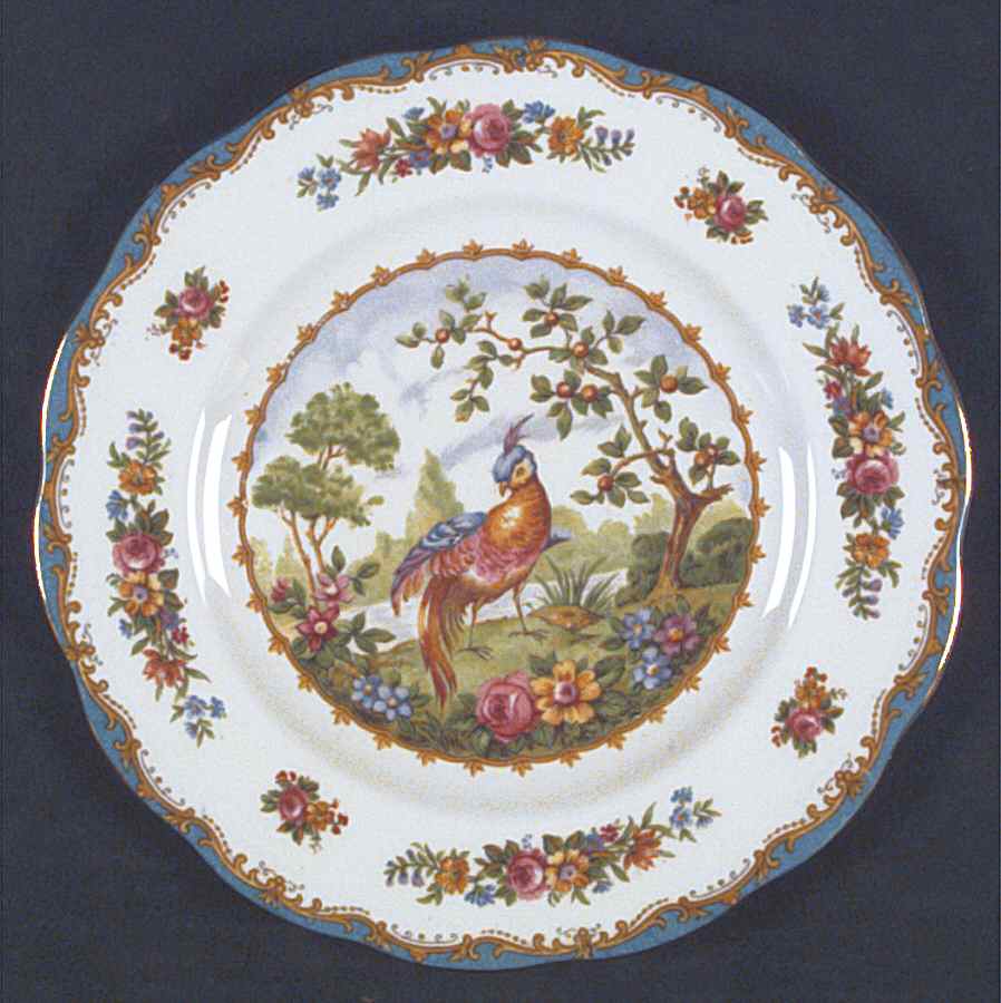 Chelsea Bird Blue Salad Plate by Royal Albert-1