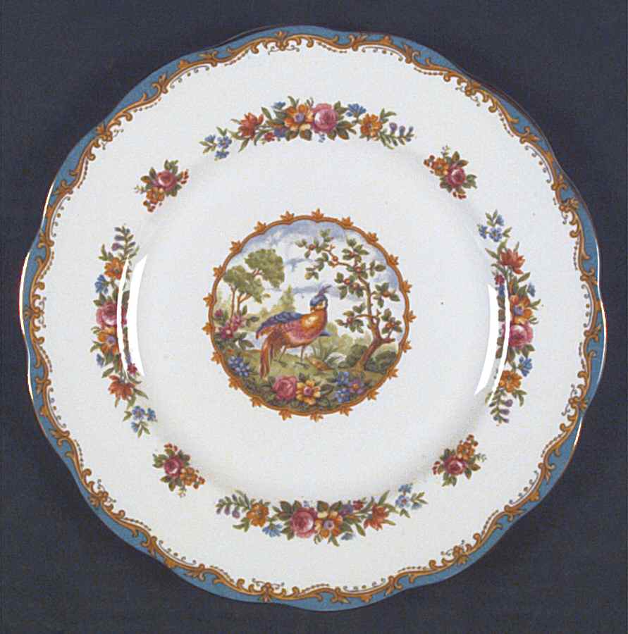 Chelsea Bird Blue Salad Plate by Royal Albert-1
