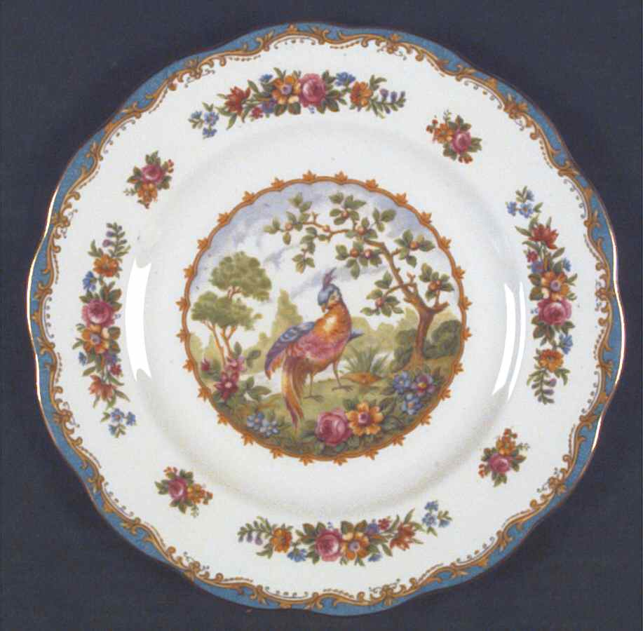 Chelsea Bird Blue Salad Plate by Royal Albert-1