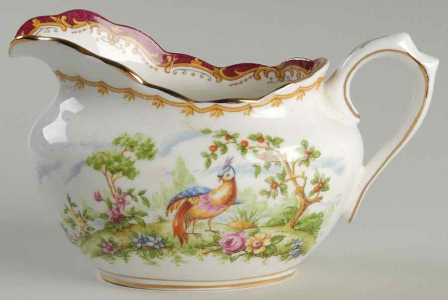 Chelsea Bird Maroon Creamer by Royal Albert-1