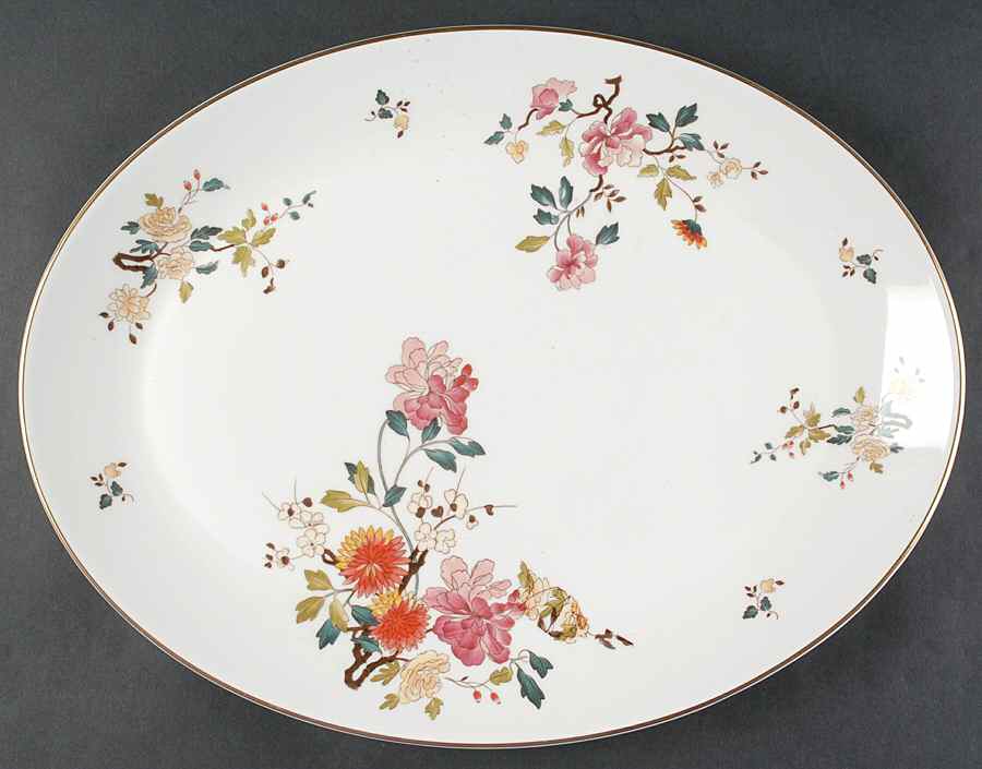 China Garden 16" Oval Serving Platter by Royal Albert-1