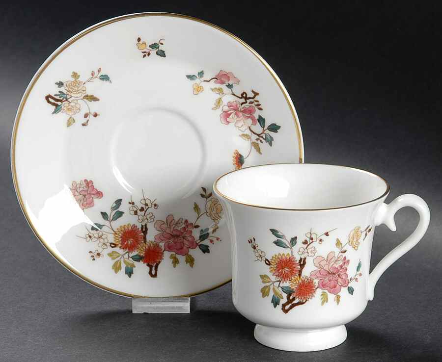 China Garden Footed Demitasse Cup & Saucer Set by Royal Albert-1