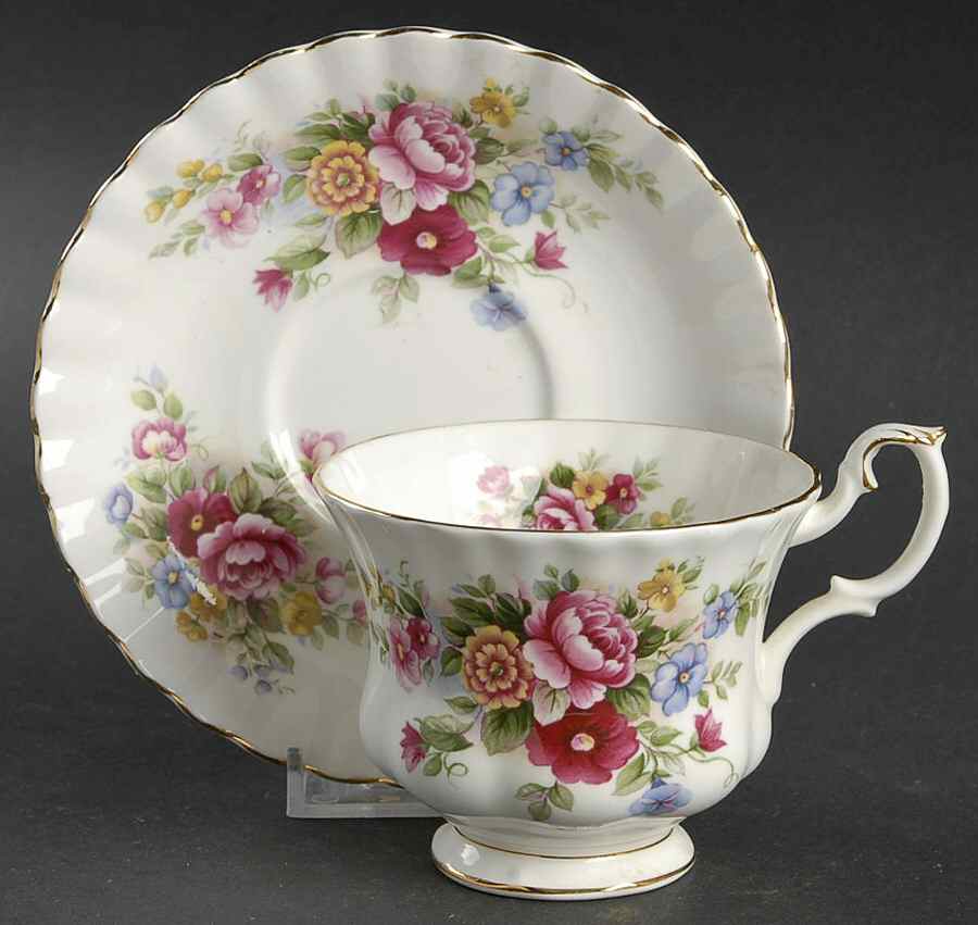 Chelsea Garden Footed Cup & Saucer Set by Royal Albert-1