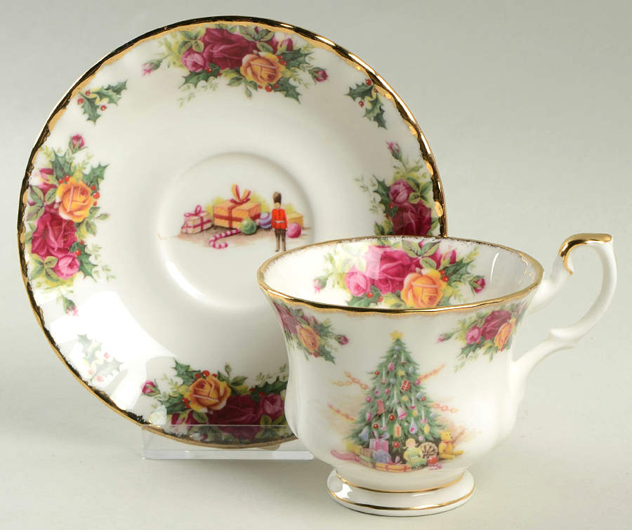 Christmas Magic Footed Cup & Saucer Set by Royal Albert-1