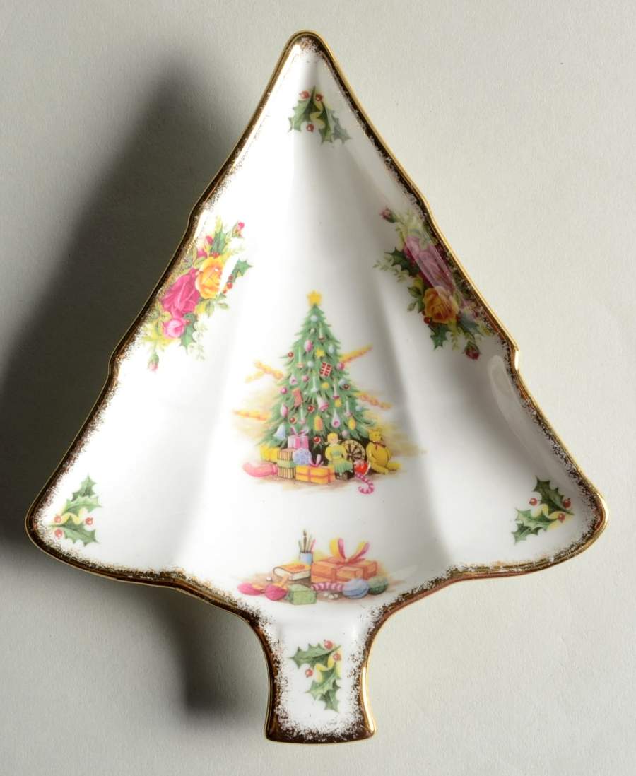 Christmas Magic 1 Part Small Tree Shaped Dish by Royal Albert-1
