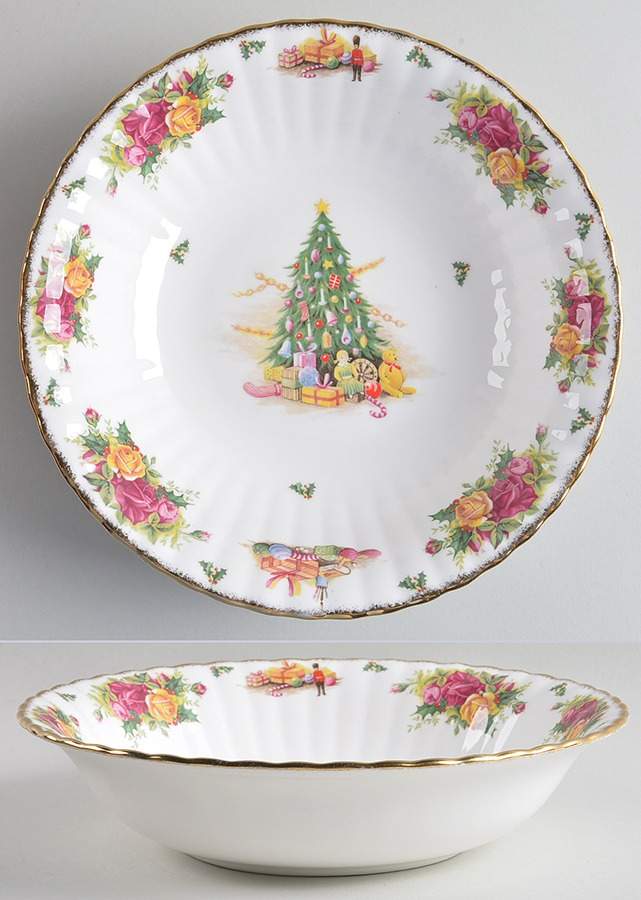 Christmas Magic 9" Round Vegetable Bowl by Royal Albert-1