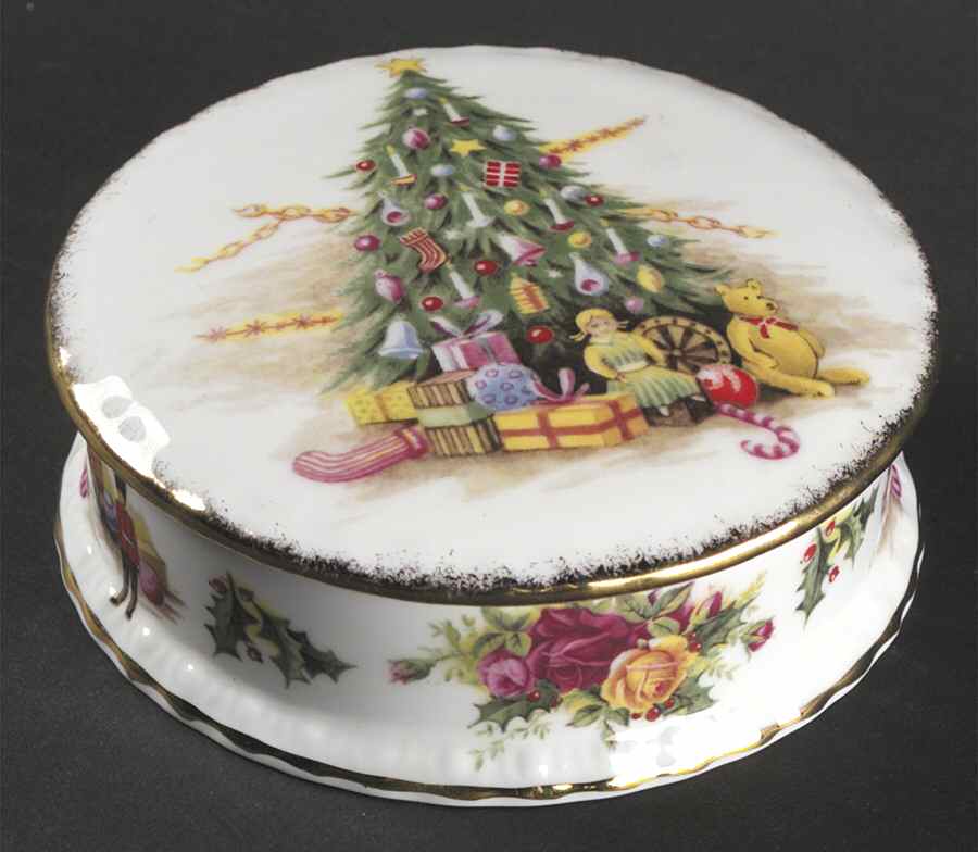 Christmas Magic Trinket Box & Lid by Royal Albert-1