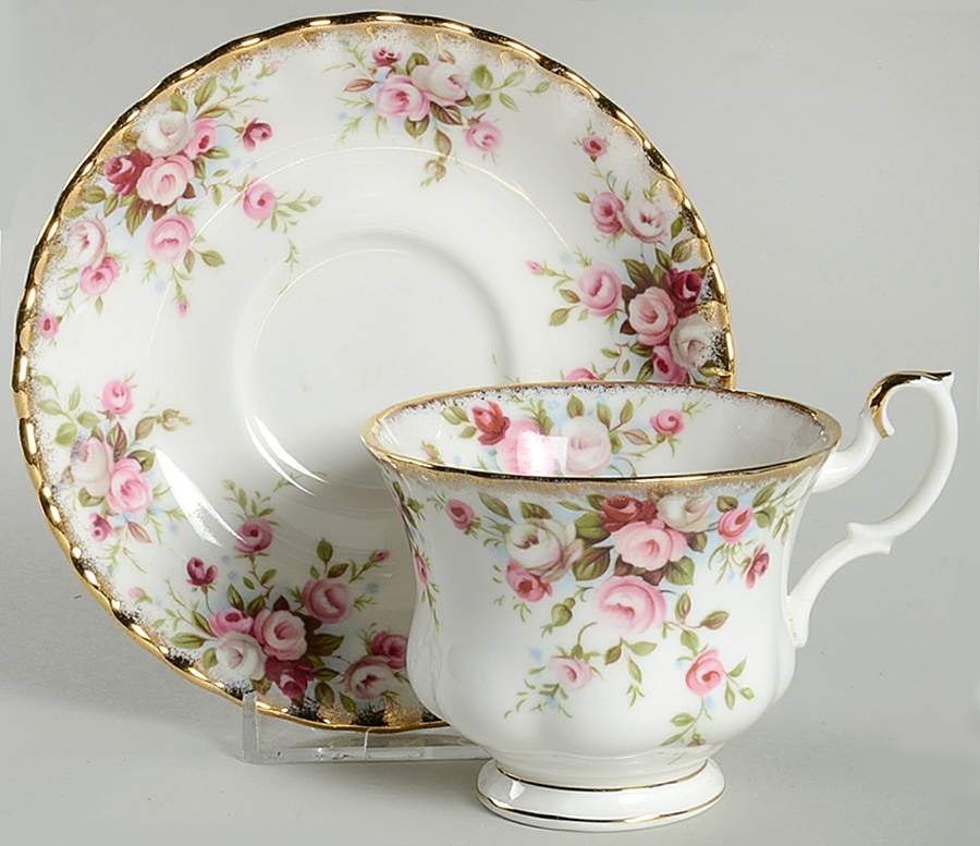 Cottage Garden Footed Cup & Saucer Set by Royal Albert-1