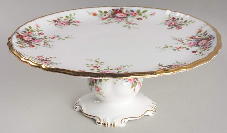 Cottage Garden 9" Diameter Pedestal Cake Stand by Royal Albert-1