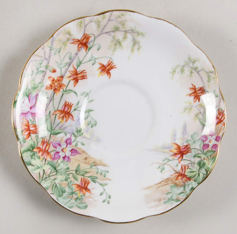Columbine Saucer by Royal Albert-1