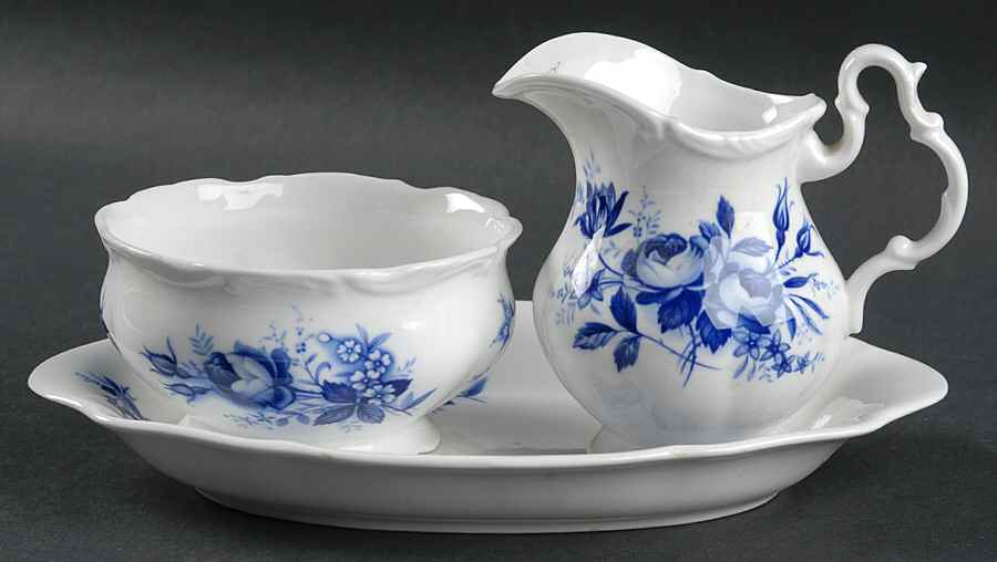 Connoisseur Mini Creamer & Open Sugar with Tray by Royal Albert-1
