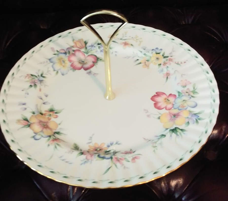 Constance Round Serving Plate with Handle (DP) by Royal Albert-1