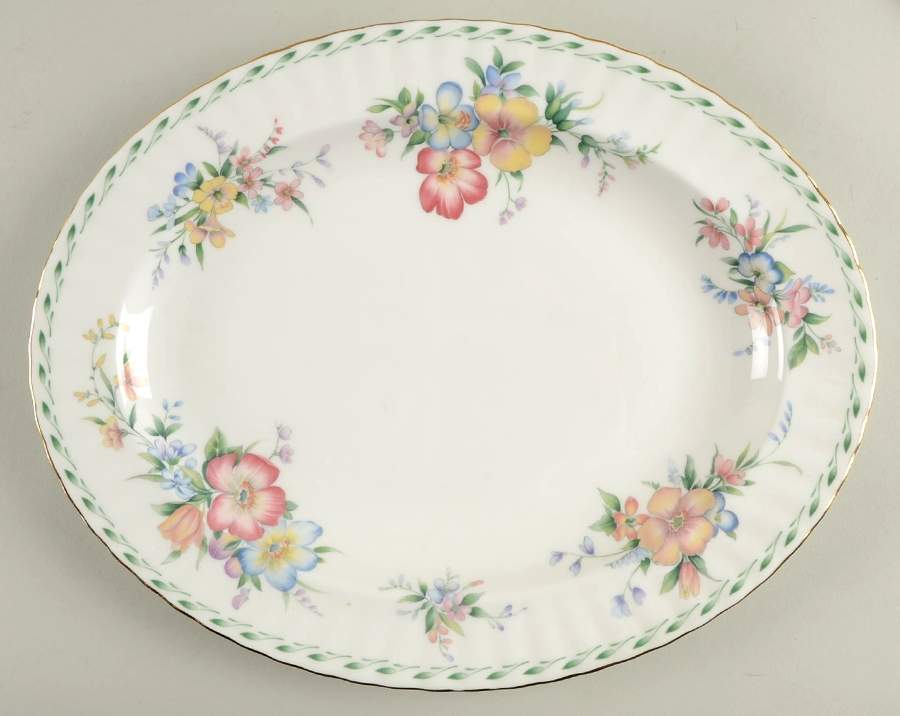 Constance 13" Oval Serving Platter by Royal Albert-1
