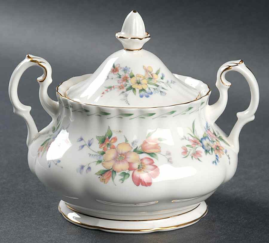 Constance Sugar Bowl & Lid by Royal Albert-1