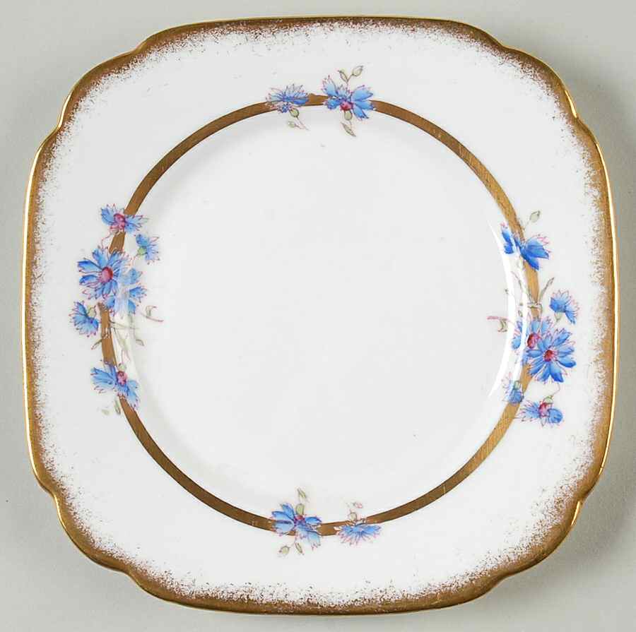 Cornflower Square Bread & Butter Plate by Royal Albert-1