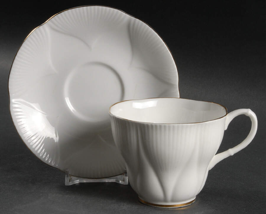 Coronet Flat Cup & Saucer Set by Royal Albert-1