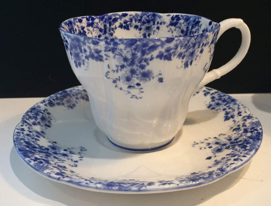 Dainty Blue Flat Cup & Saucer Set by Royal Albert-1