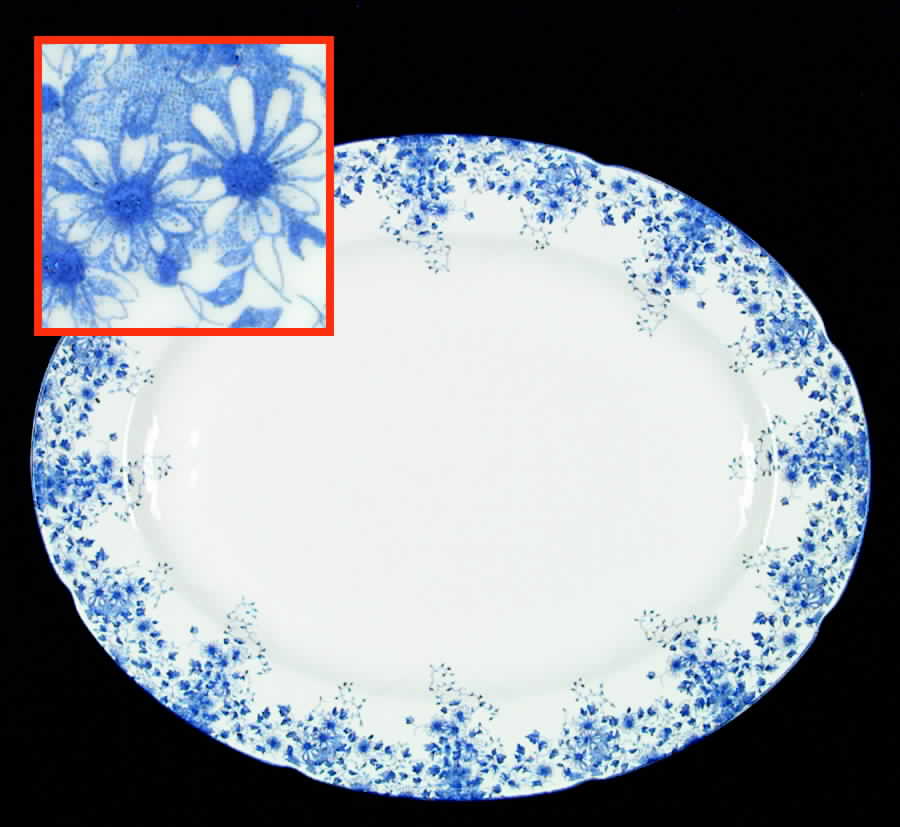 Dainty Blue 15" Oval Serving Platter by Royal Albert-1