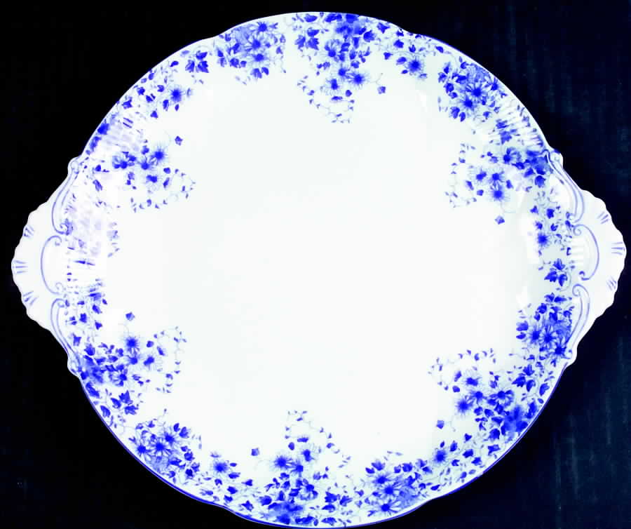 Dainty Blue Handled Cake Plate by Royal Albert-1
