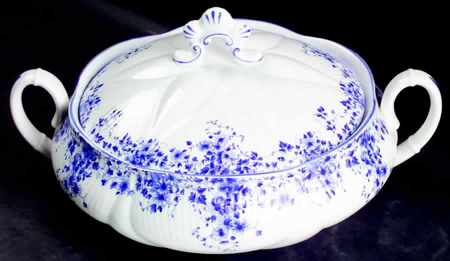Dainty Blue Round Covered Vegetable by Royal Albert-1