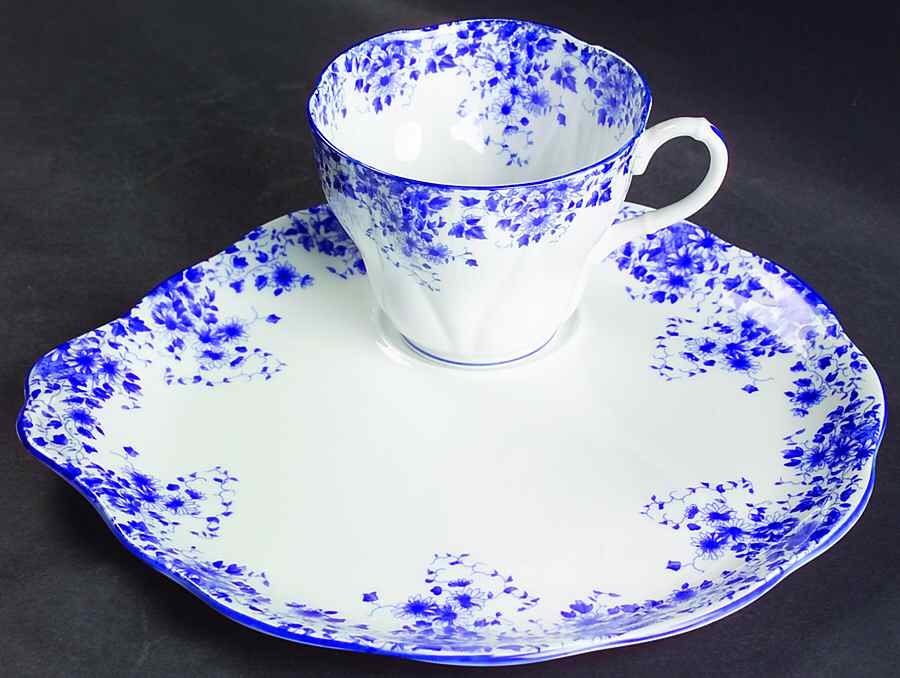 Dainty Blue Snack Plate & Cup Set by Royal Albert-1