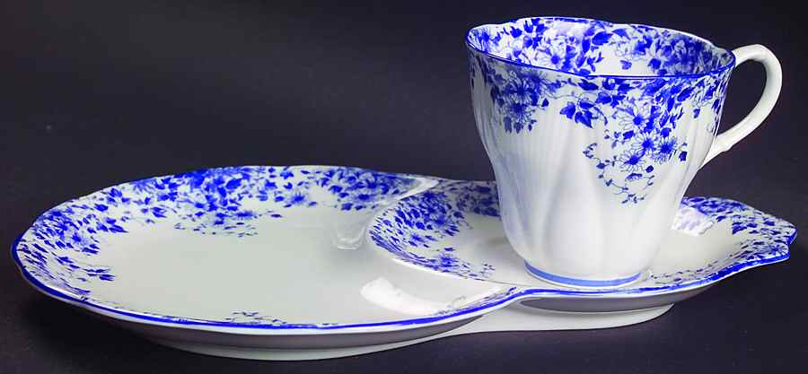 Dainty Blue Dessert Plate & Cup Set by Royal Albert-1