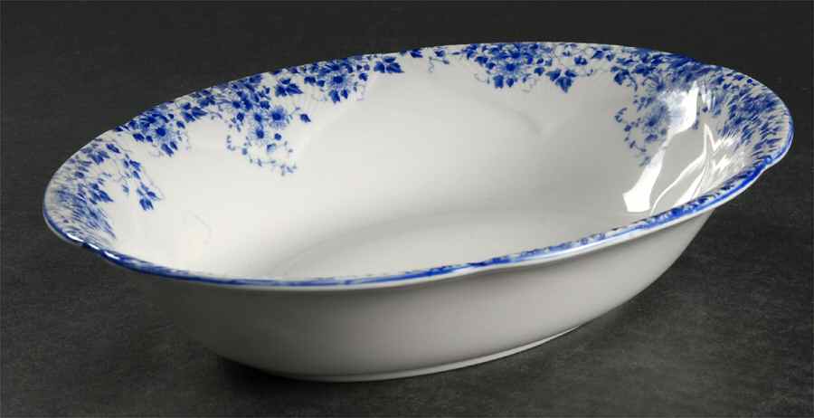 Dainty Blue 9" Oval Vegetable Bowl by Royal Albert-1