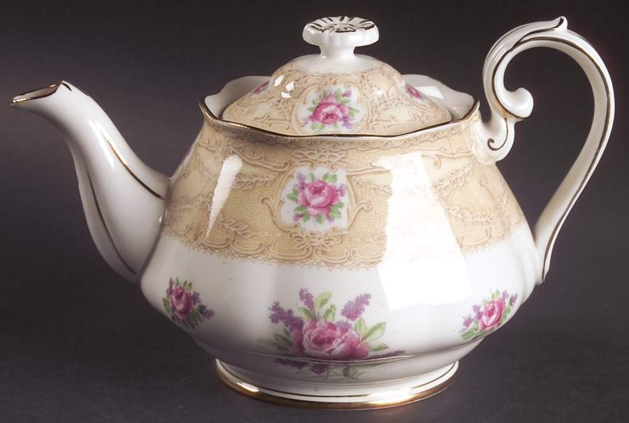 Devonshire Lace Small Teapot & Lid by Royal Albert-1