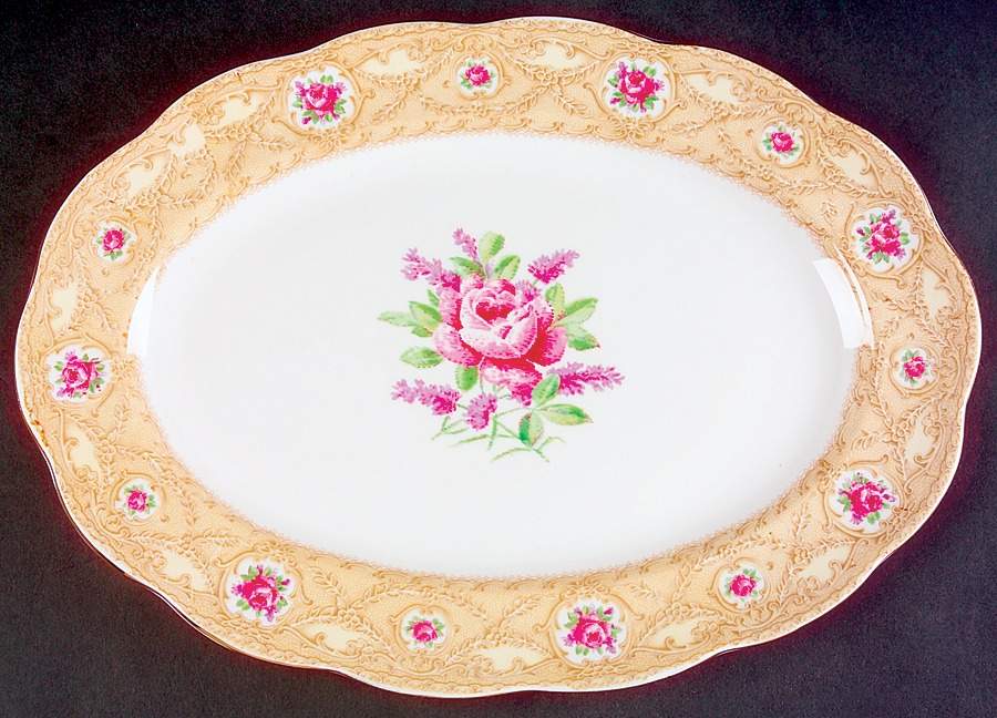 Devonshire Lace 13" Oval Serving Platter by Royal Albert-1