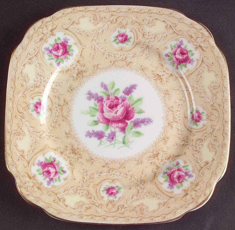 Devonshire Lace Square Bread & Butter Plate by Royal Albert-1
