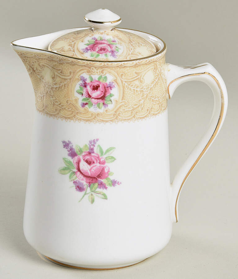 Devonshire Lace Small Hot Water Jug & Lid by Royal Albert-1