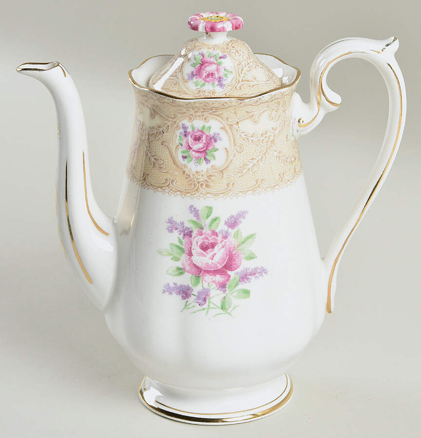 Devonshire Lace Mini Coffee Pot & Lid by Royal Albert-1