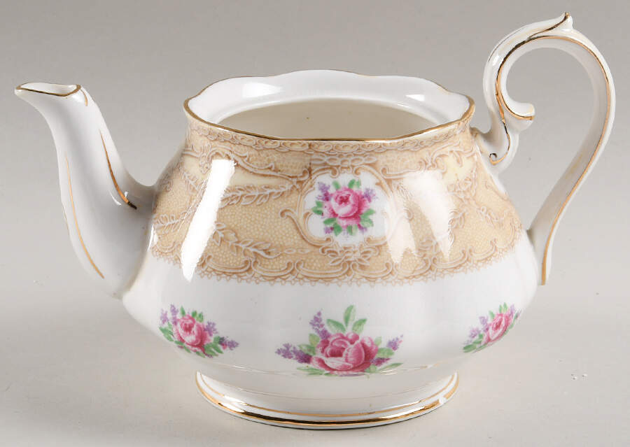 Devonshire Lace Small Teapot No Lid by Royal Albert-1