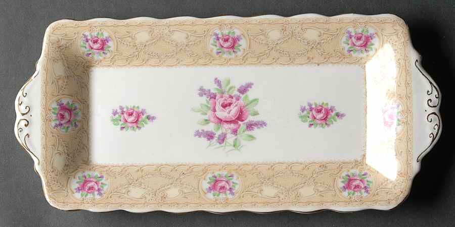 Devonshire Lace Tray for Creamer & Sugar with Lid by Royal Albert-1