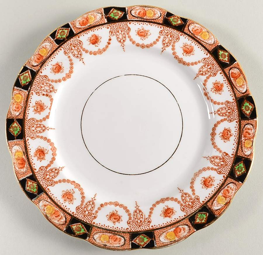 Devon Black (Scalloped) Salad Plate by Royal Albert-1